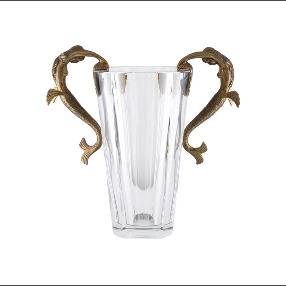 BACCARAT ERTE SEA MAIDENS VASE with brass mermaid. - Picture 4 of 8